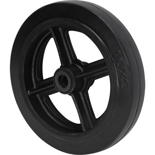 Mold-On Rubber Wheel, 10" (254 mm) Dia. x 2" (50.8 mm) W, 948 lbs. (430 kg) Capacity WestPier