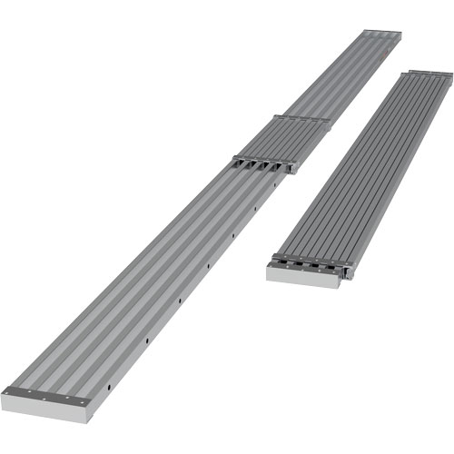 Planche de travail t&eacute;lescopique, 204" la x 12" pr, Capacit&eacute; de 250 lb, D&eacute;mont&eacute; WestPier