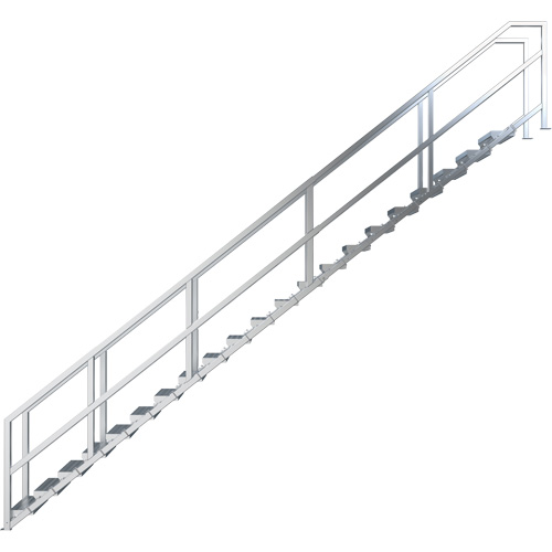 Syst&egrave;me d'escalier modulaire pour la construction de 17-21 marches SmartStairs, 157-1/2" ha WestPier