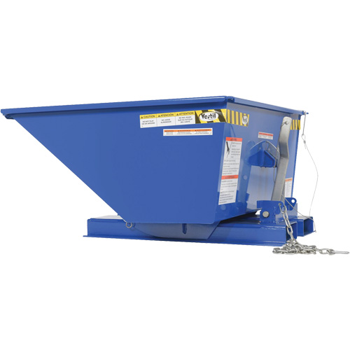 Conteneur autobasculeur en style D &agrave; profil bas, Acier, 1/4 vg³, Bleu WestPier