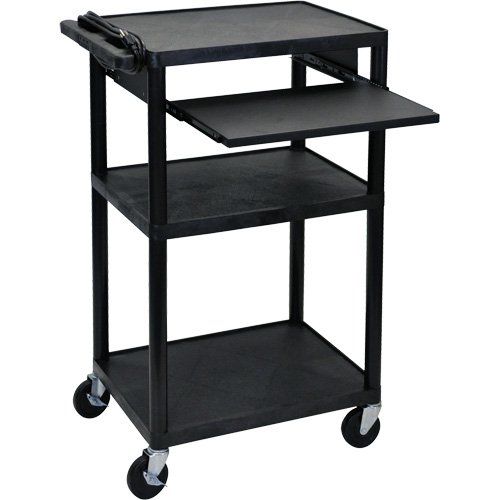Electric Utility Cart, 3 Tiers, 24" x 42" x 18", 300 lbs. Capacity WestPier