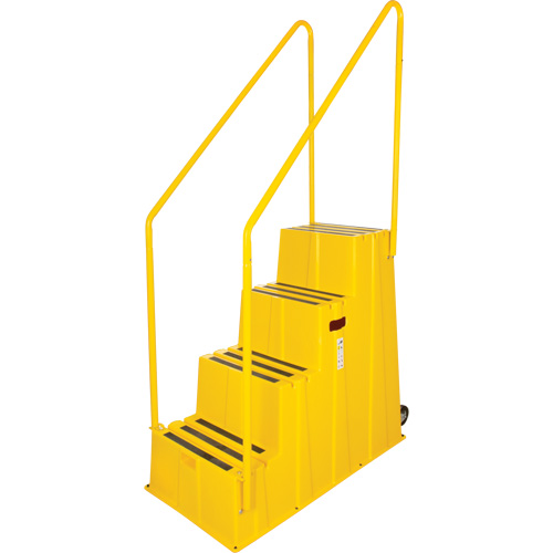 Industrial Step Stool, 4 Steps, 44" x 22-1/4" x 65-1/8" High WestPier