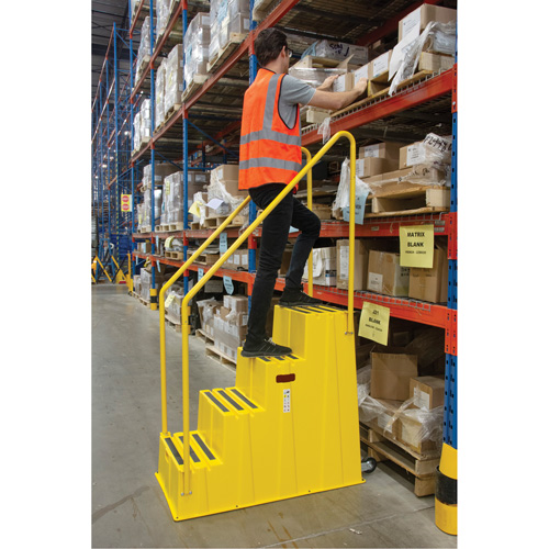 Industrial Step Stool, 4 Steps, 44" x 22-1/4" x 65-1/8" High WestPier