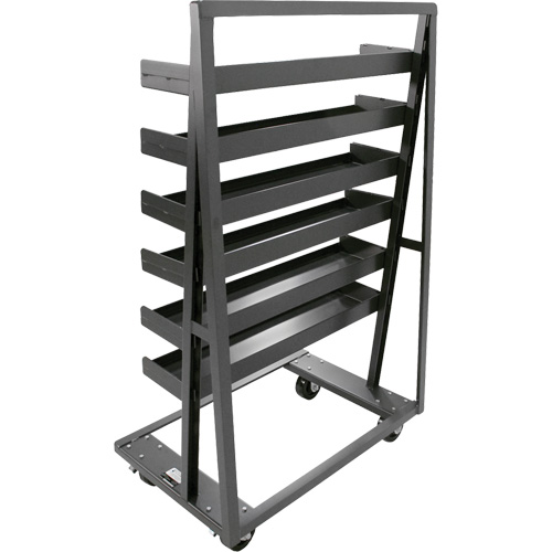 Single-Sided Heavy Duty A-Frame Cart with 6 Lipped Trays, 38" x 25" x 63", 2500 lbs. Capacity WestPier