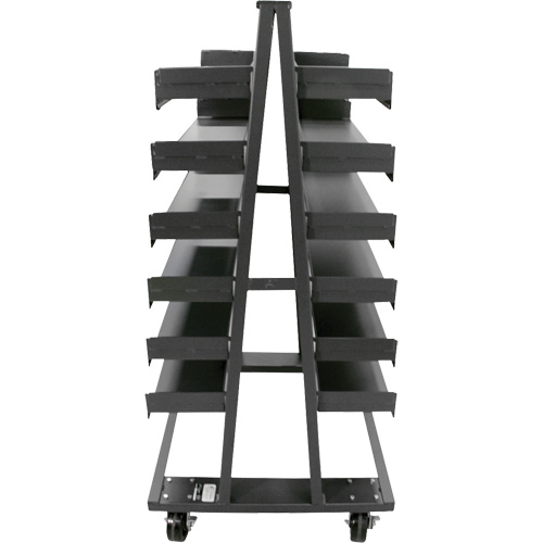 Double-Sided Heavy Duty A-Frame Cart with 12 Trays, 38" x 30" x 63", 2500 lbs. Capacity WestPier