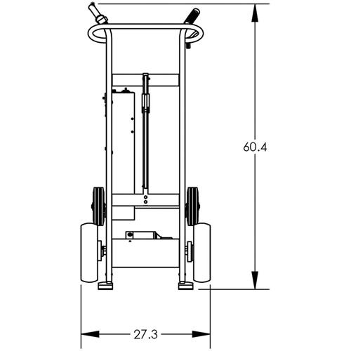 Powered Drum Hand Truck with Pneumatic Wheels WestPier