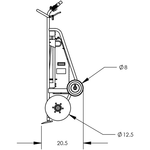 Powered Drum Hand Truck with Pneumatic Wheels WestPier