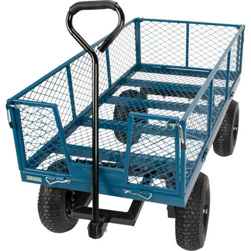 Wagon avec c&ocirc;t&eacute;s rabattables, 24" la x 48" la x Capacit&eacute; 800 lb WestPier