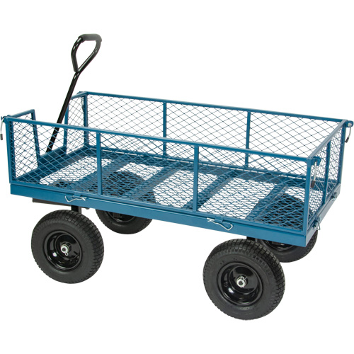 Wagon avec c&ocirc;t&eacute;s rabattables, 24" la x 48" la x Capacit&eacute; 800 lb WestPier