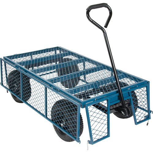 Wagon avec c&ocirc;t&eacute;s rabattables, 24" la x 48" la x Capacit&eacute; 800 lb WestPier