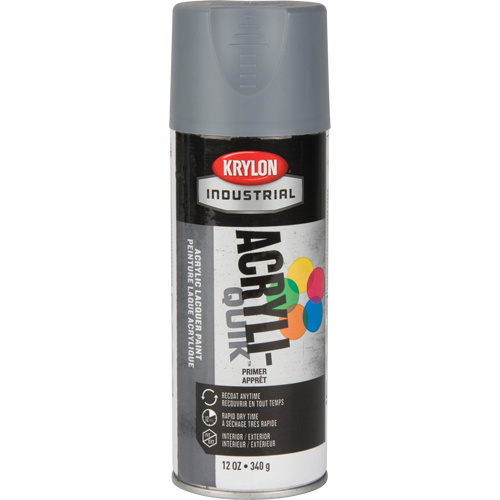 Industrial Acryli-Quik Lacquer, Grey, Very Flat, 12 oz., Aerosol Can WestPier