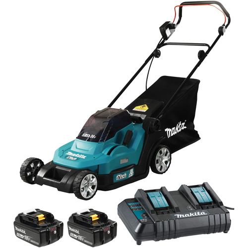 36V 5.0 Ah LXT Lawn Mower Kit, Push Walk-Behind, Battery Powered, 17" Cutting Width WestPier