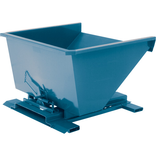 Self-Dumping Hopper, Steel, 3/4 cu.yd., Blue WestPier