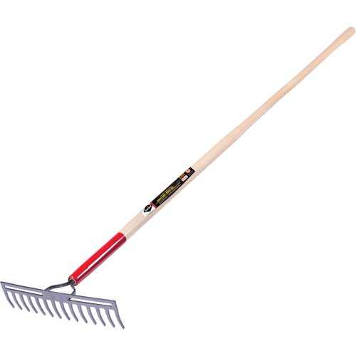 Pro Double Back Level Rake, Ashwood Handle, 13-3/4" W, Tempered Steel Blade, 14 Tines WestPier