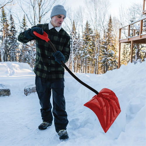 Pelle &agrave; neige Yukon, Lame Polypropyl&egrave;ne, Largueur 18", Manche Prise en D ergonomique WestPier