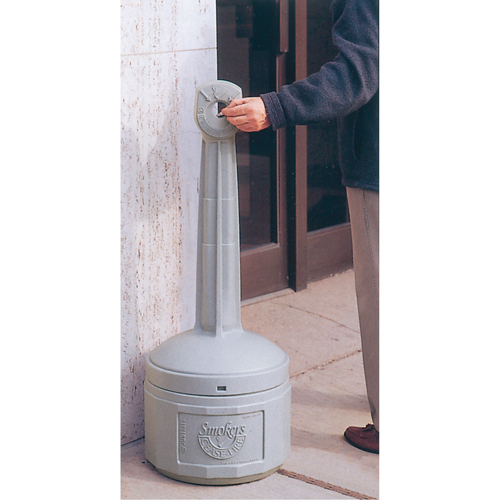 Cendriers Smoker's Cease-Fire, Sur pied, Plastique, Capacit&eacute; 4 gal. US, Hauteur 38-1/2" WestPier