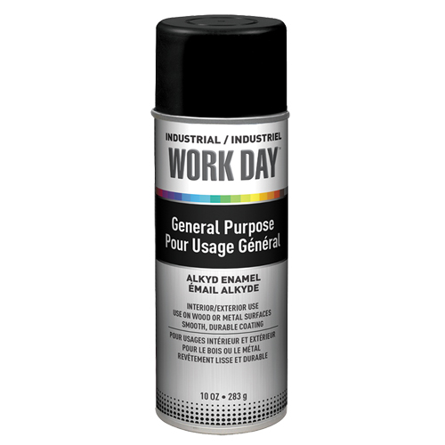 Industrial Work Day Paint, Black, Very Flat, 10 oz., Aerosol Can WestPier
