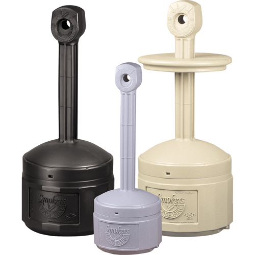 Cendriers Smoker's Cease-Fire, Sur pied, Plastique, Capacit&eacute; 1 gal. US, Hauteur 30" WestPier