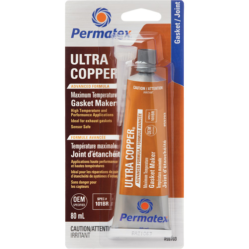 Ultra Copper&reg; Gasket Maker, 80 ml, Tube, Copper WestPier