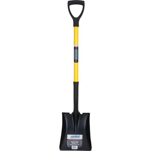 Square Point Shovel, Fibreglass, Tempered Steel Blade, D-Grip Handle, 32-1/2" Long WestPier