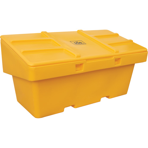 Contenants pour sel & sable SOS, Avec Moraillon, 72" x 36" x 36", 36 pi³, Jaune WestPier