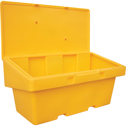 Contenants pour sel & sable SOS, Avec Moraillon, 72" x 36" x 36", 36 pi³, Jaune WestPier