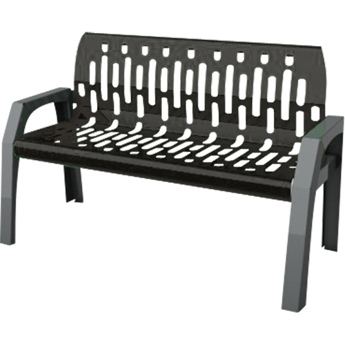 Bancs Stream, Acier, 48" lo x 25" la x 34" h, Noir WestPier