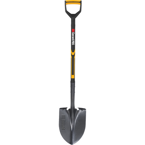 Pro Round Point Shovel, Tempered Steel Blade, Fibreglass, D-Grip Handle WestPier