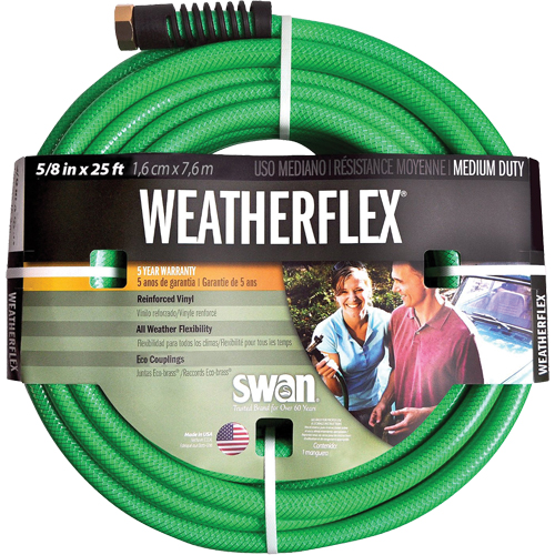 Weatherflex Medium Duty Garden Hoses, Vinyl, 5/8" dia. x 25' WestPier