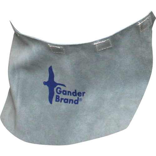 Casque de soudage &agrave; bavette en cuir refendu de marque Gander, Gris perle WestPier