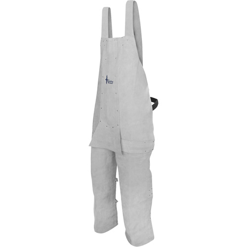 Tablier de soudage en cuir, Salopette &agrave; jambes fendues, Gris perle WestPier