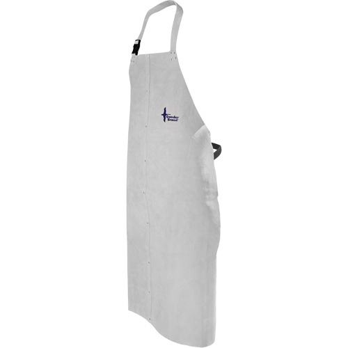 Tablier de soudage en cuir, Salopette, 52" lo, Gris perle WestPier