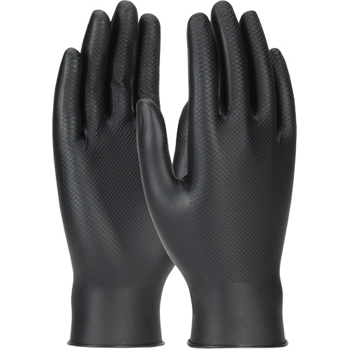 Grippaz Skins Ambidextrous Disposable Gloves, Large, Nitrile, 6-mil, Powder-Free, Black WestPier