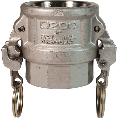 Coupleur &agrave; came et cannelure EZ Boss-Lock, Acier inoxydable, Type D, 1", NPT femelle, 250 PSI WestPier
