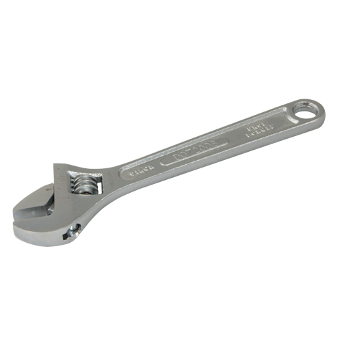 Adjustable Wrench, 12" L, 1-1/2" Max Width, Chrome WestPier