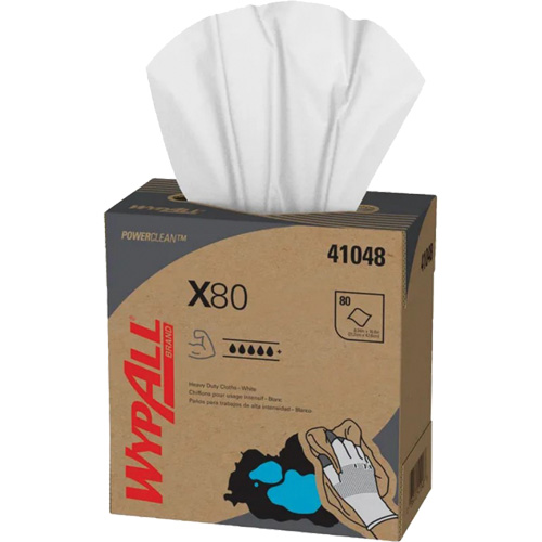 WypAll&reg; X80 Extended Use Cloths, Heavy-Duty, 16-4/5" L x 9" W WestPier