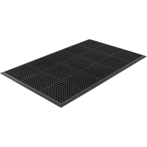 Competitor Series Mats, Slotted, 3' x 5' x 7/8", Black, Natural Rubber WestPier