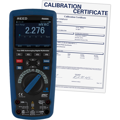True RMS Industrial Multimeter with ISO Certificate, AC/DC Voltage, AC/DC Current WestPier