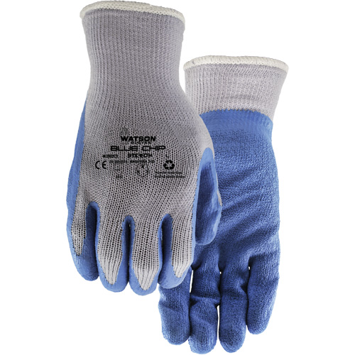 Stealth Blue Chip Coated Gloves, Large, Rubber Latex Coating, 10 Gauge, Polyester Shell WestPier