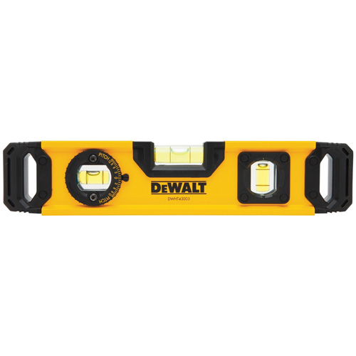 Torpedo Level, 9" L, Aluminum, 3 Vials, Magnetic WestPier