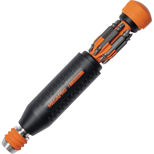 Original MEGALOK 15-in-1 Multi-Bit Screwdriver, 6-3/10" L, Textured Handle WestPier