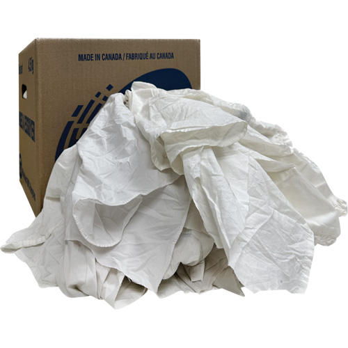 Boîte de chiffons d'essuyage, Blanc, 10 lb WestPier