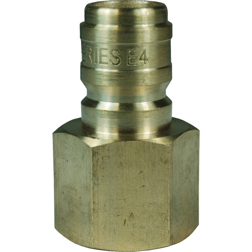 Bouchon d'interconnecteur &agrave; passage direct DQC de s&eacute;rie E, Laiton, 3/4", NPTF femelle, 1700 PSI WestPier