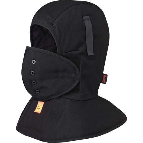 565A Doublure matelass&eacute;e FR &agrave; long col pour casque, Noir, Coton WestPier