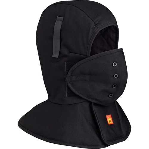 565A Doublure matelass&eacute;e FR &agrave; long col pour casque, Noir, Coton WestPier