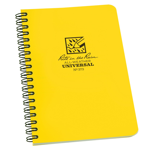 Carnet de notes de poche &agrave; spirale lat&eacute;rale, Couverture souple, Jaune, 64 Pages, 4-5/8" , 7"  WestPier