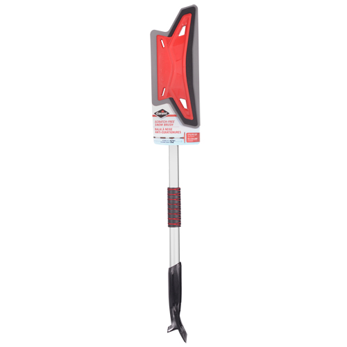 Balai &agrave; neige anti&eacute;gratignures, T&eacute;lescopique, lame Mousse de CAV/E, 52" Longueur, Rouge WestPier