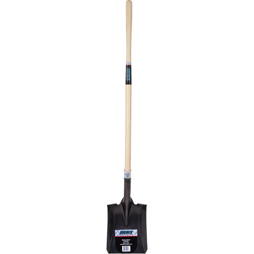 Heavy-Duty Square Shovel, Hardwood, Carbon Steel Blade, Straight Handle, 48" Long WestPier