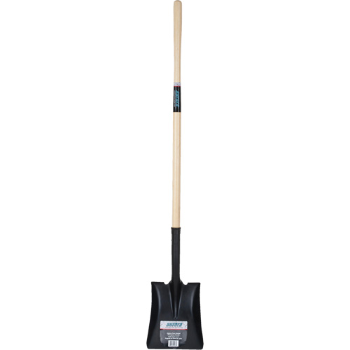 Square Point Shovel, Hardwood, Tempered Steel Blade, Straight Handle, 48" Long WestPier