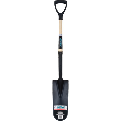 Drain Spade Shovel, Tempered Steel, 14" x 6" Blade, 30" L, D-Grip Handle WestPier